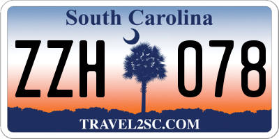 SC license plate ZZH078