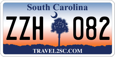 SC license plate ZZH082