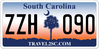 SC license plate ZZH090