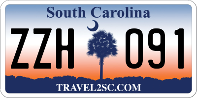SC license plate ZZH091