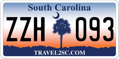 SC license plate ZZH093