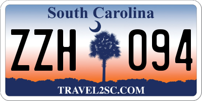 SC license plate ZZH094