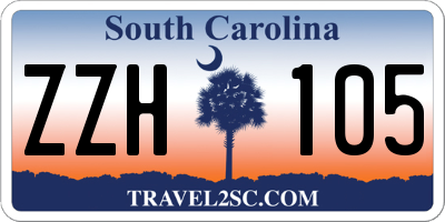 SC license plate ZZH105