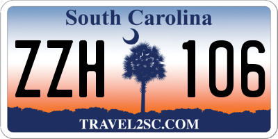 SC license plate ZZH106