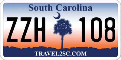 SC license plate ZZH108