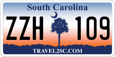 SC license plate ZZH109