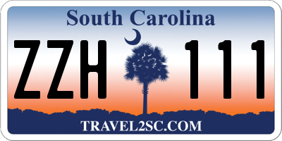 SC license plate ZZH111