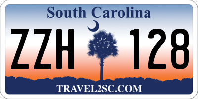 SC license plate ZZH128