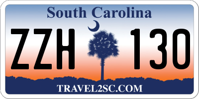 SC license plate ZZH130