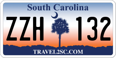 SC license plate ZZH132