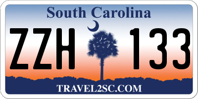 SC license plate ZZH133