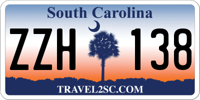 SC license plate ZZH138