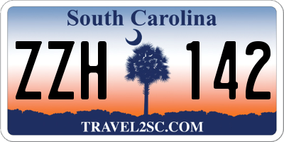 SC license plate ZZH142