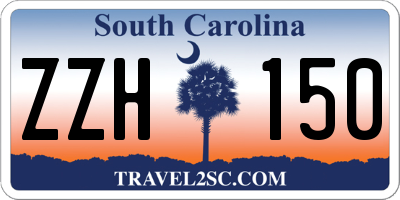 SC license plate ZZH150