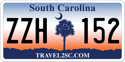 SC license plate ZZH152
