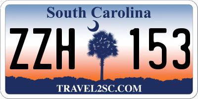 SC license plate ZZH153