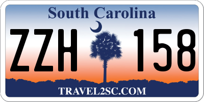 SC license plate ZZH158
