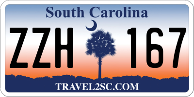 SC license plate ZZH167