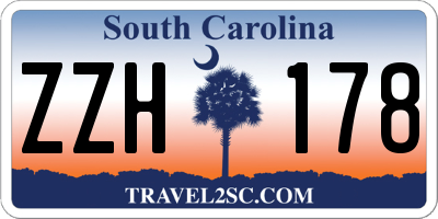 SC license plate ZZH178