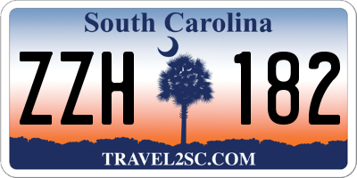 SC license plate ZZH182