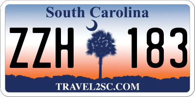 SC license plate ZZH183