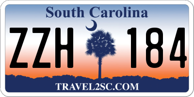 SC license plate ZZH184
