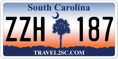 SC license plate ZZH187