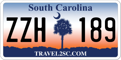 SC license plate ZZH189