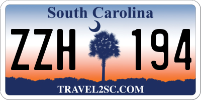 SC license plate ZZH194