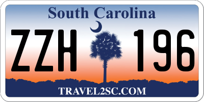 SC license plate ZZH196