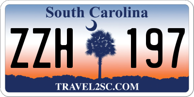SC license plate ZZH197