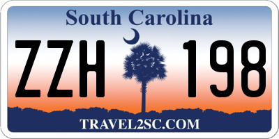 SC license plate ZZH198