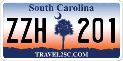 SC license plate ZZH201