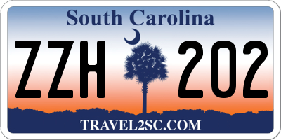SC license plate ZZH202