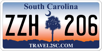 SC license plate ZZH206