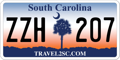 SC license plate ZZH207