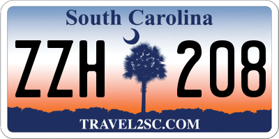 SC license plate ZZH208