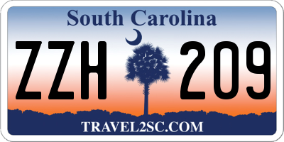 SC license plate ZZH209