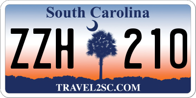 SC license plate ZZH210
