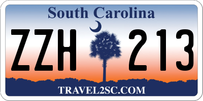 SC license plate ZZH213