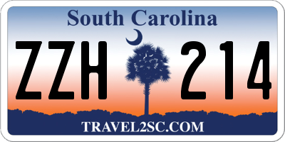 SC license plate ZZH214