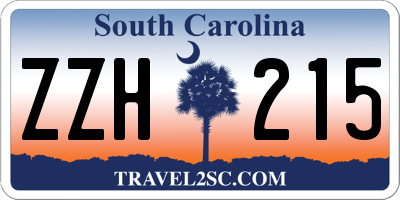 SC license plate ZZH215
