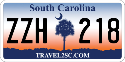 SC license plate ZZH218