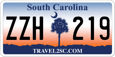 SC license plate ZZH219