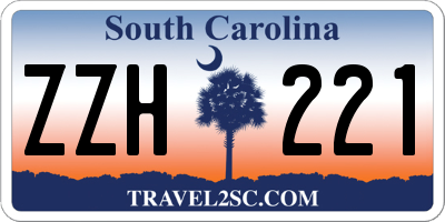 SC license plate ZZH221