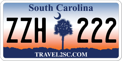SC license plate ZZH222