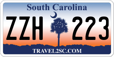 SC license plate ZZH223