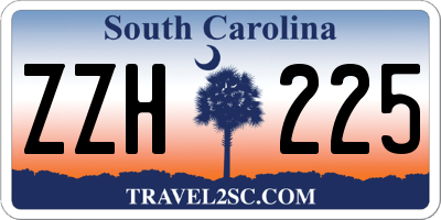 SC license plate ZZH225
