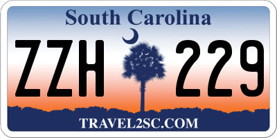 SC license plate ZZH229