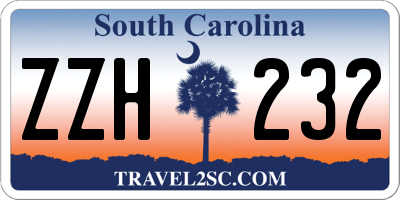 SC license plate ZZH232